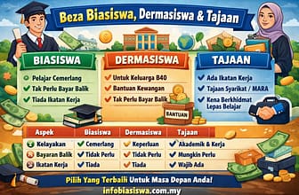 Beza Biasiswa, Dermasiswa dan Tajaan