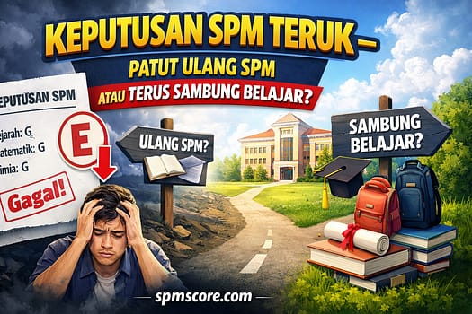 Keputusan SPM Teruk – Patut Ulang SPM Atau Terus Sambung Belajar